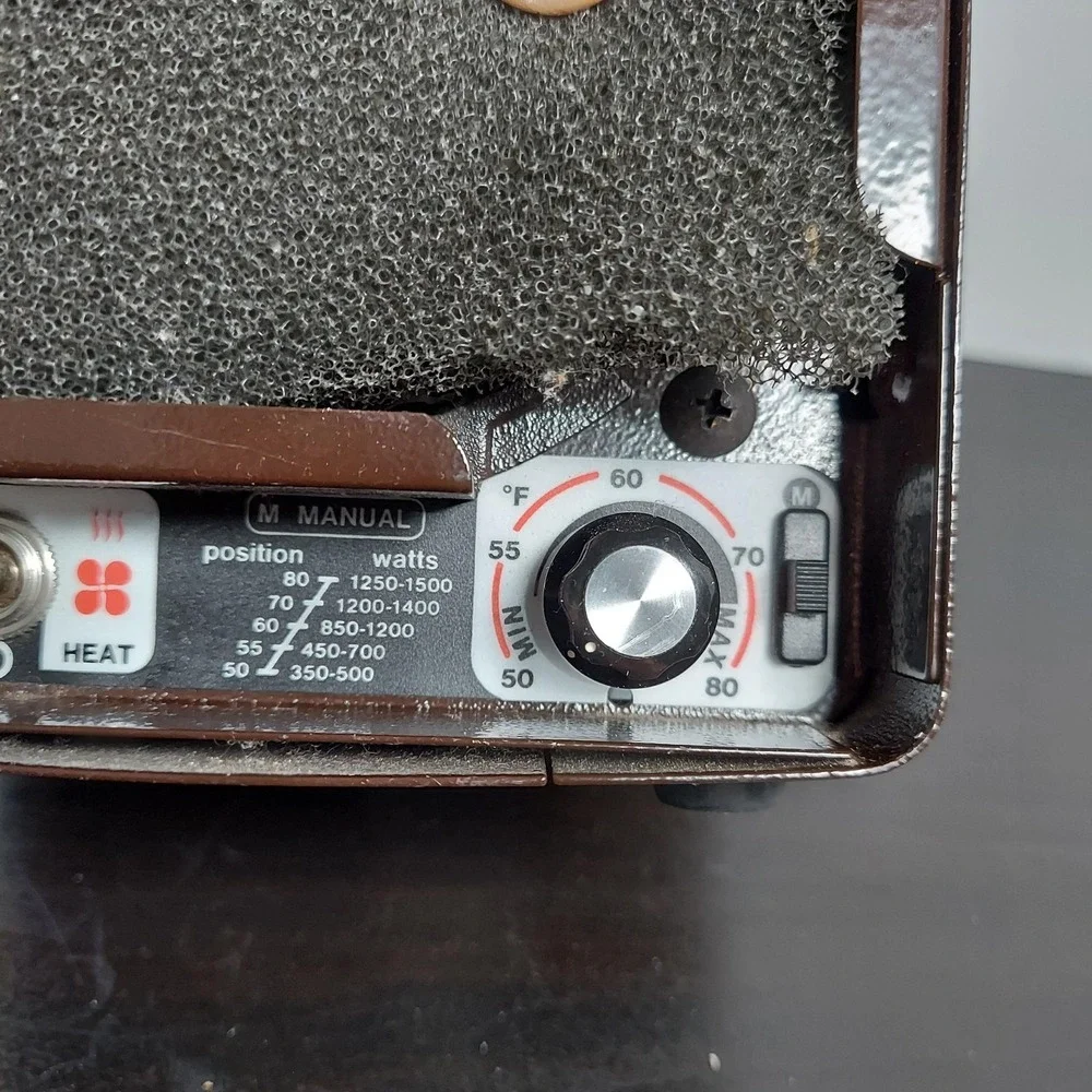 Vintage Pelonis Disc Furnace Portable Electric Heater Brown USA P-861 TC/VHC‎